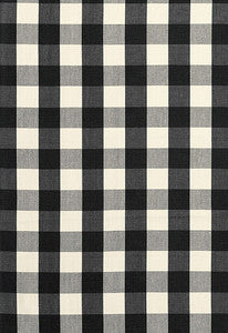 Schumacher Fabric Camden Cotton Check Ebony 63042