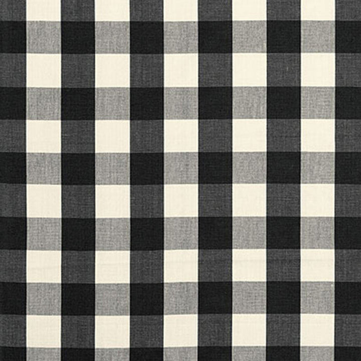 Camden Cotton Check Ebony 63042 by Schumacher Designer Fabric COUNTRY HOUSE COTTONS See Sample INDIA LIGHT DUTY </p><p>Repeat: Horizontal: 3" (8CM) and Vertical: 3" (8CM) 54" WIDE (137CM) - Swanky Fabrics -