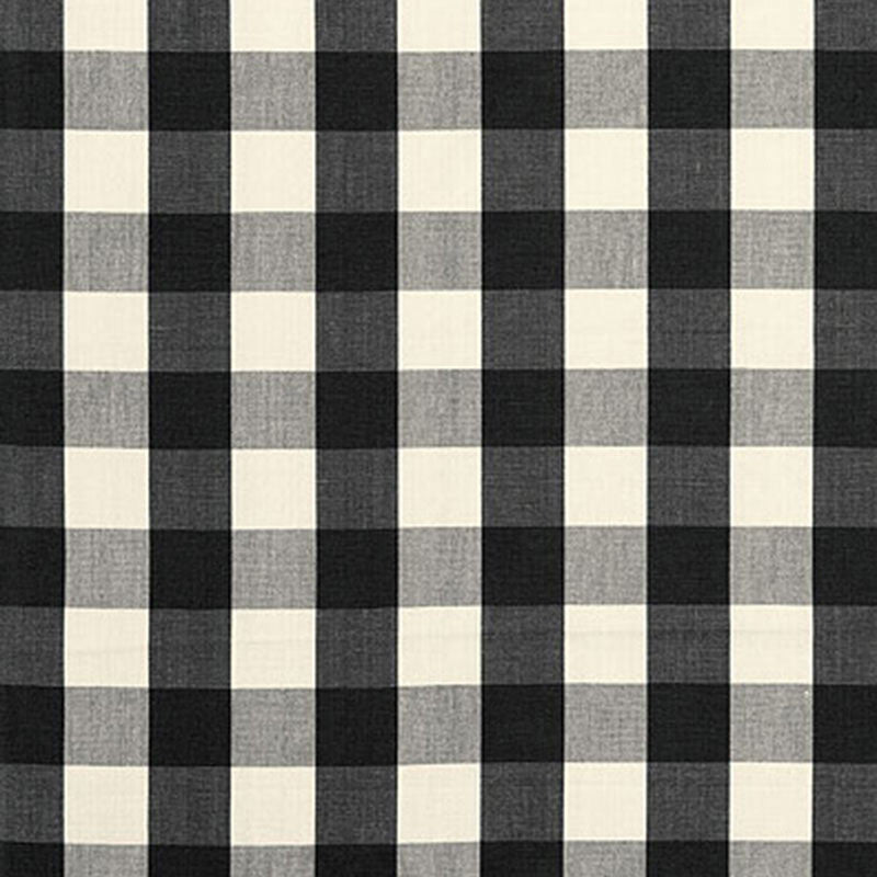Camden Cotton Check Ebony 63042 by Schumacher Fabric Schumacher Fabric Camden Cotton Check Ebony 63042Fabric COTTON 100% INDIA </p><p>Repeat: H: HORZ. 3" (8CM) , V: VERT. 3" (8CM) 54 - Fabric Carolina -