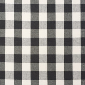 Schumacher Fabric Camden Cotton Check Black 63044