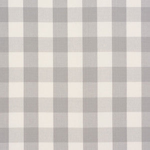 Schumacher Fabric Camden Cotton Check Grey 63047
