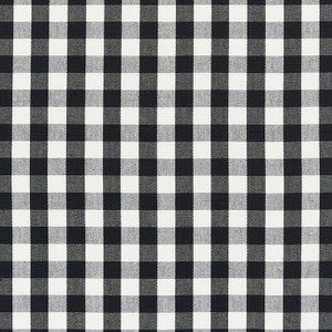 Schumacher Fabric Elton Cotton Check Black 63064