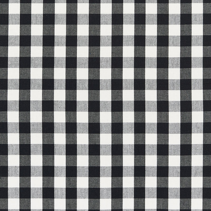 Elton Cotton Check Black 63064 by Schumacher Designer Fabric FRENCH REVOLUTION COTTON 100% INDIA MARTINDALE 7,500 </p><p>Repeat: Horizontal: 1 1/4" (3CM) and Vertical: 1 1/4" (3CM) 54 - Swanky Fabrics -