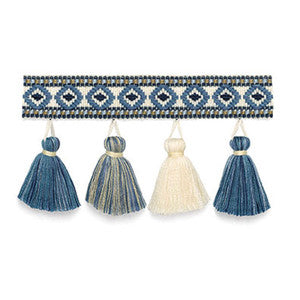 Schumacher Fabric Pembury Tassel Fringe Delft 63153
