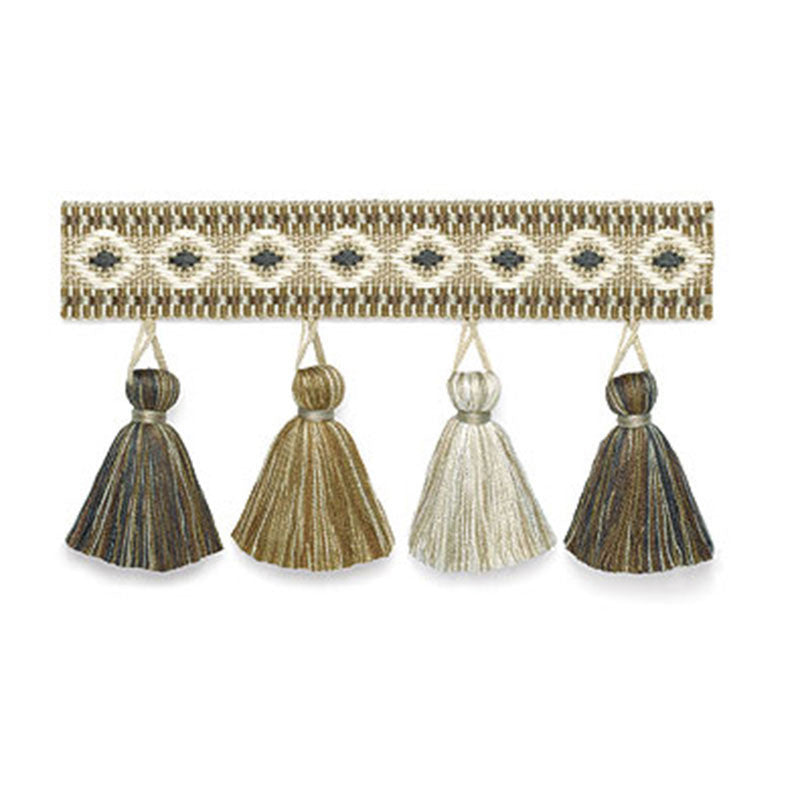 Pembury Tassel Fringe Moonstone 63155 by Schumacher Designer Trim SOMERSET TRIMMINGS See Sample AUSTRALIA . </p><p>Repeat: Horizontal: - and Vertical: - 2 6/8" WIDE (7CM) - Swanky Fabrics -