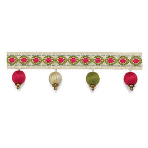 Schumacher Fabric Willington Bobble Fringe Bloom 63261