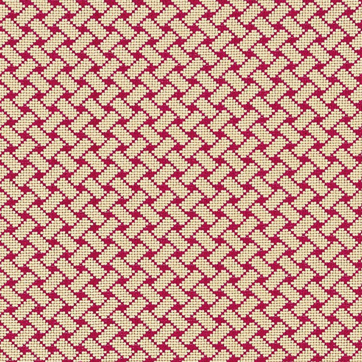 Bristol Weave Carmine 63395 by Schumacher Designer Fabric Essentials-Small-Scale-Upholstery-Fabrics 97% Viscose, 3% Nylon Wyzenbeek 30,000 Horizontal: 7/8- and Vertical: 7/8- 52 - Swanky Fabrics -