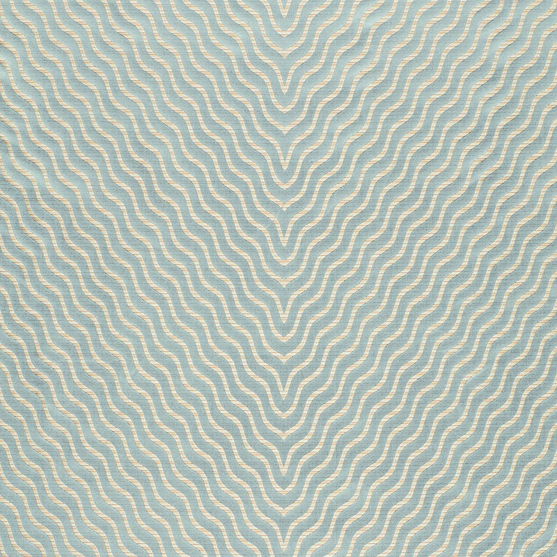 Ripple Effect Mineral 63570 by Schumacher Designer Fabric MODERN GLAMOUR See Sample INDIA . </p><p>Repeat: Horizontal: 27 1/2" (70CM) and Vertical: 2 3/8" (6CM) 55" WIDE (140CM) - Swanky Fabrics -