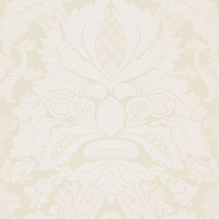 Fitzroy Linen Damask Vellum 63593 by Schumacher Designer Fabric CLASSIC WOVENS See Sample ITALY MEDIUM DUTY </p><p>Repeat: Horizontal: 29" (74CM) and Vertical: 47 1/2" (121CM) 56" WIDE (142CM) - Swanky Fabrics -