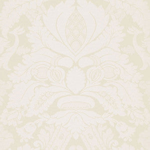 Schumacher Fabric Fitzroy Linen Damask Vellum 63593