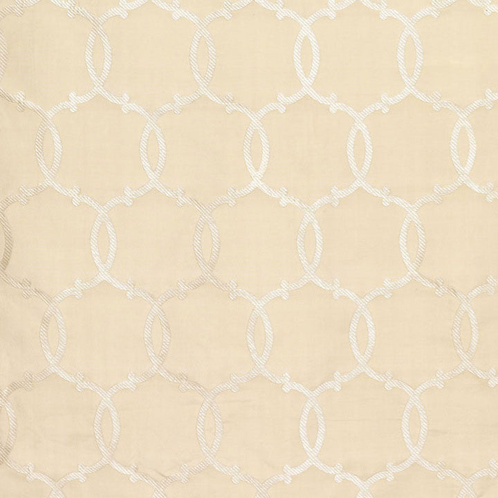 Silk Tracery Alabaster 63712 by Schumacher Designer Fabric MODERN GLAMOUR See Sample INDIA LIGHT DUTY </p><p>Repeat: Horizontal: 4 5/8" (12CM) and Vertical: 8 1/8" (21CM) 54 7/8" WIDE (139CM) - Swanky Fabrics -