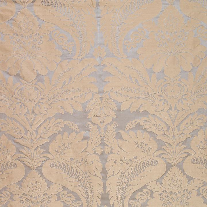 Bennet Silk Damask Mineral 63731 by Schumacher Fabric Schumacher Fabric Bennet Silk Damask Mineral 63731Fabric DUPIONI SILK 65% INDIA </p><p>Repeat: H: HORZ. 27" (69CM) , V: VERT. 31 1/4" (79CM) 54 - Fabric Carolina -