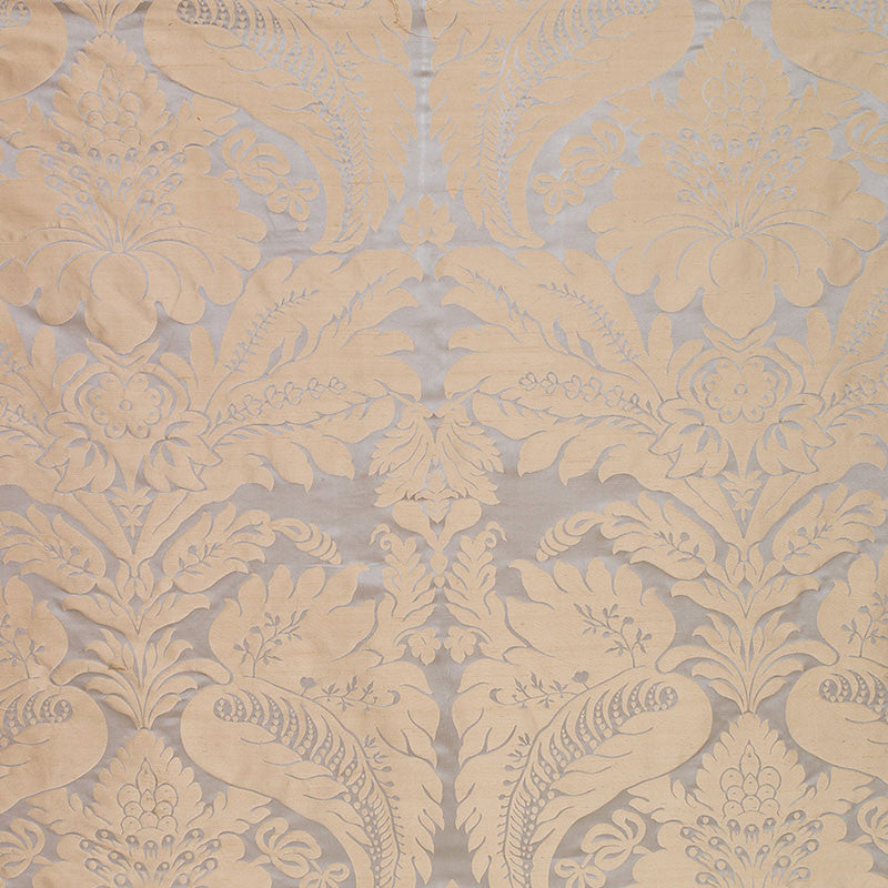 Bennet Silk Damask Mineral 63731 by Schumacher Designer Fabric PEMBERLEY SILKS DUPIONI SILK 65% SILK 35% INDIA </p><p>Repeat: Horizontal: 27" (69CM) and Vertical: 31 1/4" (79CM) 54 - Swanky Fabrics -