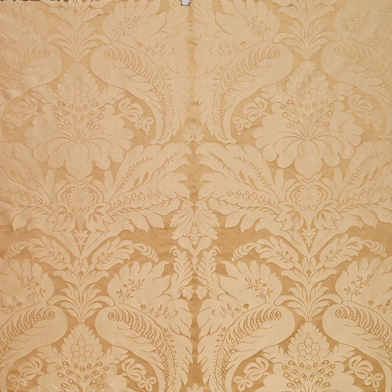 Bennet Silk Damask Travertine 63733 by Schumacher Designer Fabric PEMBERLEY SILKS DUPIONI SILK 65% SILK 35% INDIA </p><p>Repeat: Horizontal: 27" (69CM) and Vertical: 31 1/4" (79CM) 54 - Swanky Fabrics -