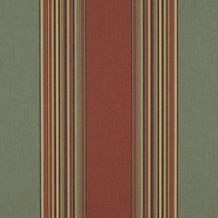 4969 Henna / Fern Vintage by Sunbrella Designer Fabric Sunbrella Awning Stripes 100% Sunbrella® Acrylic USA or Imported 10-Year Horizontal: and Vertical: 46 in. - Swanky Fabrics -