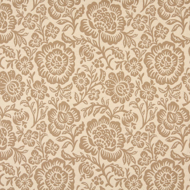 6401 Cream Floral by Charlotte Designer Fabric Garden Collection 37% Cotton, 36% Rayon, 27% Polyester Asia Exceeds 70,000 Wyzenbeek Rubs (Heavy Duty) Horizontal: 14" x Vertical: 15" 54 Inches - Swanky Fabrics -