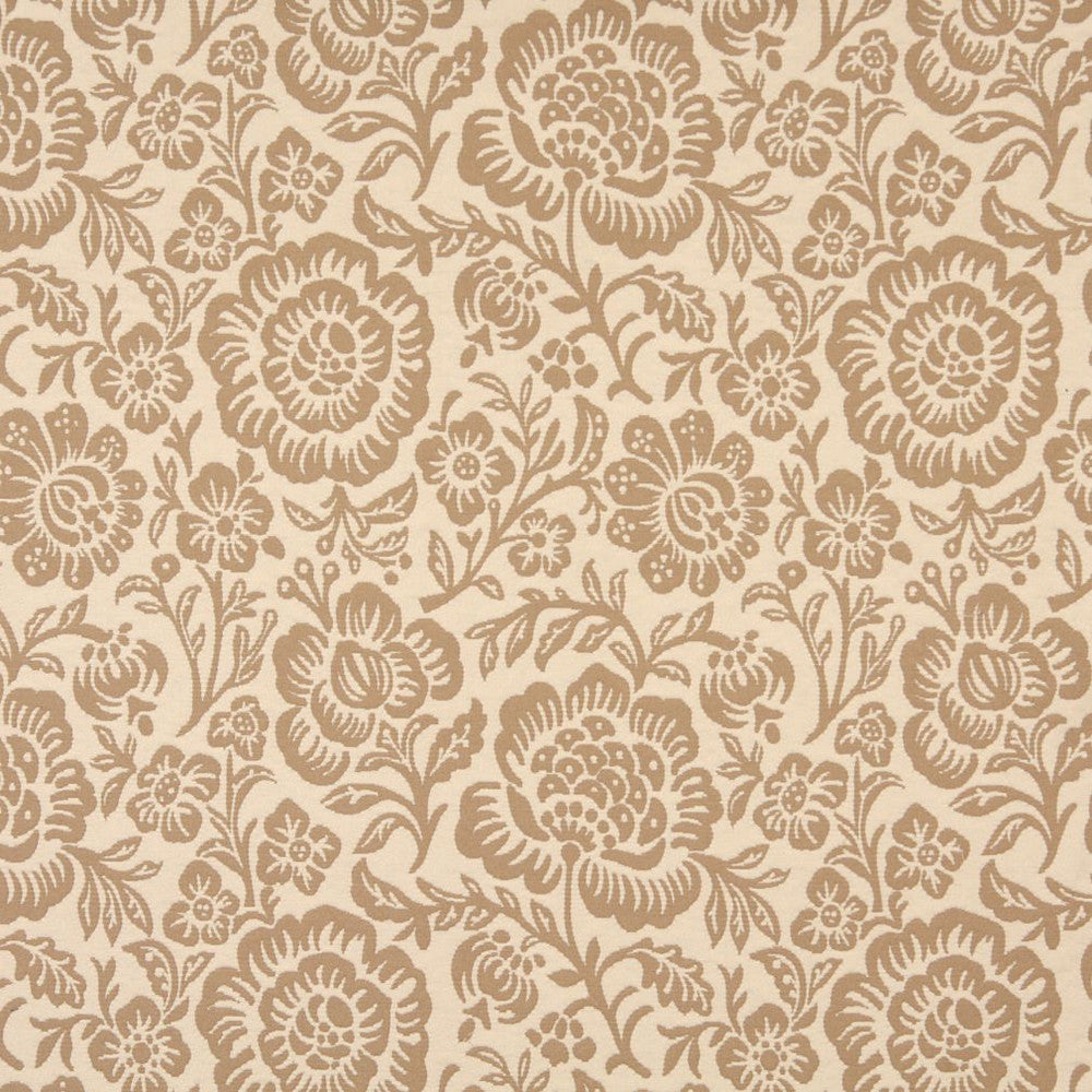 6401 Cream Floral by Charlotte Designer Fabric Garden Collection 37% Cotton, 36% Rayon, 27% Polyester Asia Exceeds 70,000 Wyzenbeek Rubs (Heavy Duty) </p><p>Repeat: Horizontal: 14" x Vertical: 15" 54 Inches - Swanky Fabrics -