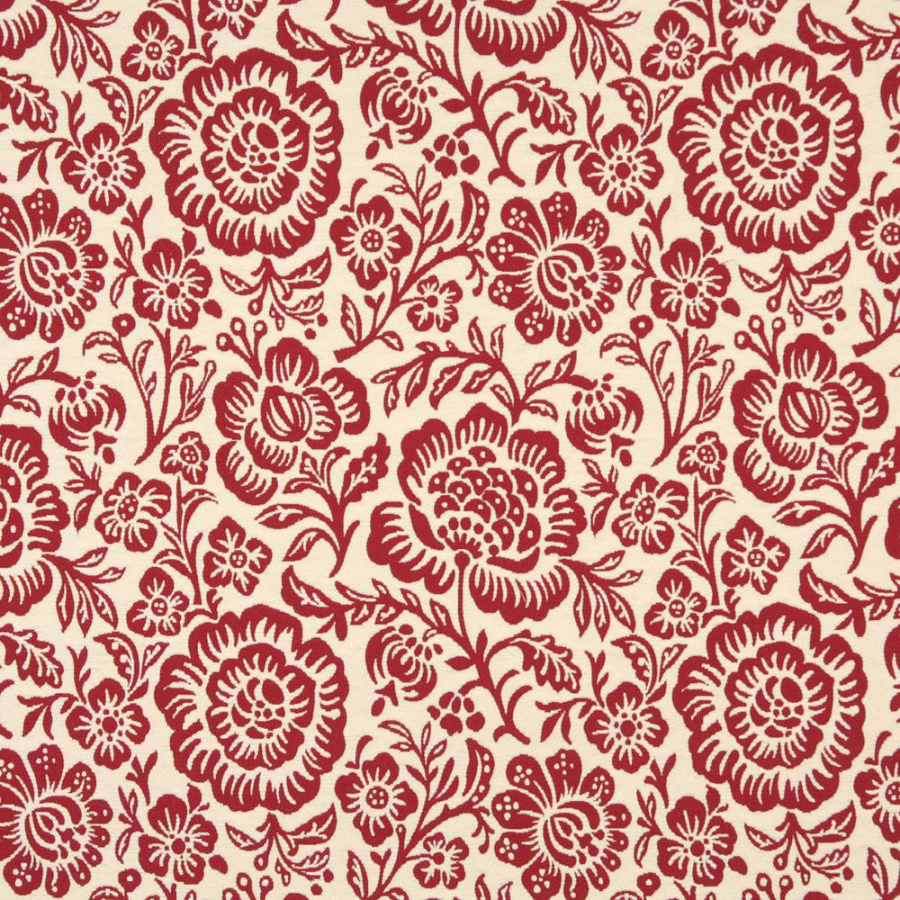 6408 Garnet Floral by Charlotte Designer Fabric Garden Collection 37% Cotton, 36% Rayon, 27% Polyester Asia Exceeds 70,000 Wyzenbeek Rubs (Heavy Duty) </p><p>Repeat: Horizontal: 14" x Vertical: 15" 54 Inches - Swanky Fabrics -