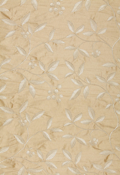 Adelaide Embroidery Blonde 64331 by Schumacher Designer Fabric - 66% Silk, 34% Rayon - Horizontal: 25.5 and Vertical: 14.75 54 - Swanky Fabrics -
