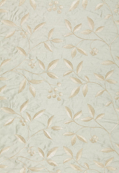 Adelaide Embroidery Ciel 64332 by Schumacher Designer Fabric Chroma 66% Silk, 34% Rayon - Horizontal: 25.5 and Vertical: 14.75 54 - Swanky Fabrics -