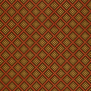 Schumacher Fabric Checkers Chocolate / Poppy 64412