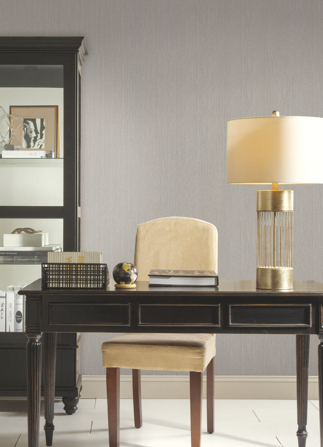Chevron Channel Grey Wallpaper by York Wallcoverings Designer