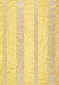 Schumacher Fabric Mandarin Silk Stripe Sunlight 64430