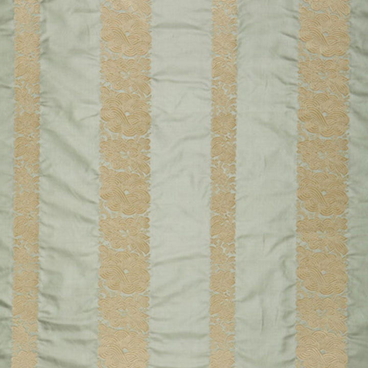 Mandarin Silk Stripe Ocean Mist 64432 by Schumacher Designer Fabric CLASSIC WOVENS See Sample INDIA LIGHT DUTY </p><p>Repeat: Horizontal: 13 3/8" (34CM) and Vertical: 5 3/8" (14CM) 54" WIDE (137CM) - Swanky Fabrics -