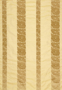Schumacher Fabric Mandarin Silk Stripe Gold Dust 64434