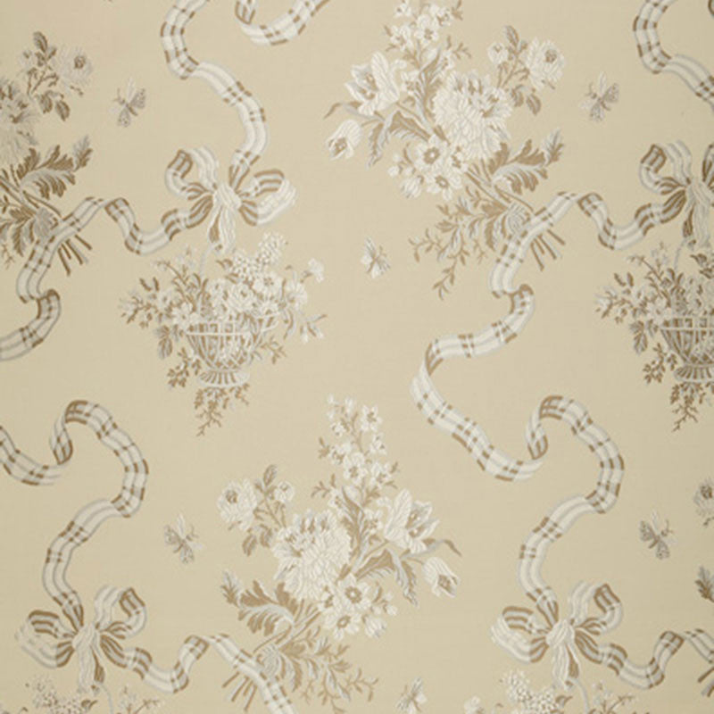 Francoise Lampas Pearl 64450 by Schumacher Designer Fabric CLASSIC WOVENS See Sample INDIA MEDIUM DUTY </p><p>Repeat: Horizontal: 27" (69CM) and Vertical: 50" (127CM) 54" WIDE (137CM) - Swanky Fabrics -