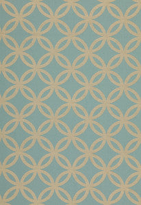 Schumacher Fabric Circle Dance Azure 64483