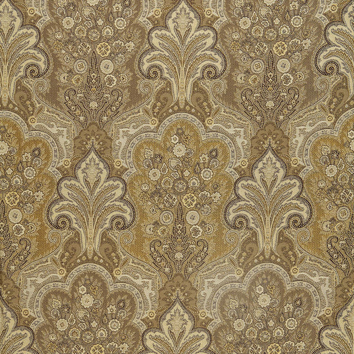 New Castle Paisley Travertine 64590 by Schumacher Designer Fabric CHROMA See Sample ITALY HEAVY DUTY </p><p>Repeat: Horizontal: 13 1/2" (34CM) and Vertical: 22 1/2" (57CM) 53" WIDE (135CM) - Swanky Fabrics -