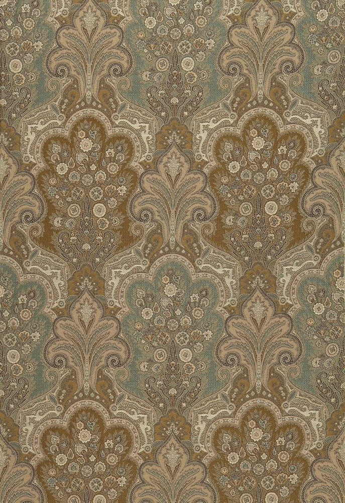 New Castle Paisley Venetian 64592 by Schumacher Designer Fabric Chroma 56% Cotton, 44% Viscose Wyzenbeek 30,000 Horizontal: 13.5 and Vertical: 22.5 53 - Swanky Fabrics -