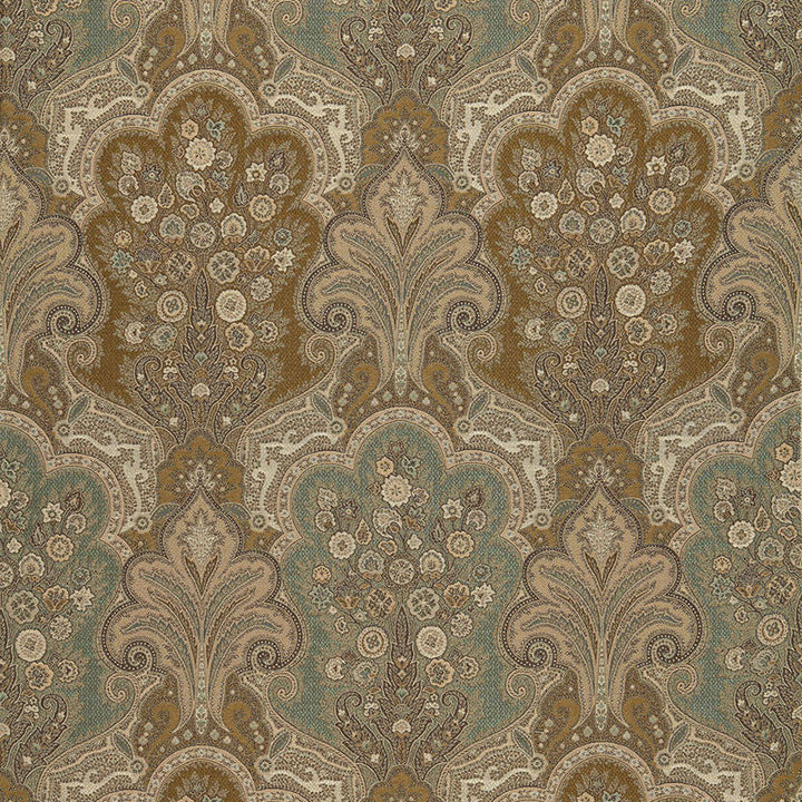 New Castle Paisley Venetian 64592 by Schumacher Designer Fabric CHROMA See Sample ITALY HEAVY DUTY </p><p>Repeat: Horizontal: 13 1/2" (34CM) and Vertical: 22 1/2" (57CM) 53" WIDE (135CM) - Swanky Fabrics -