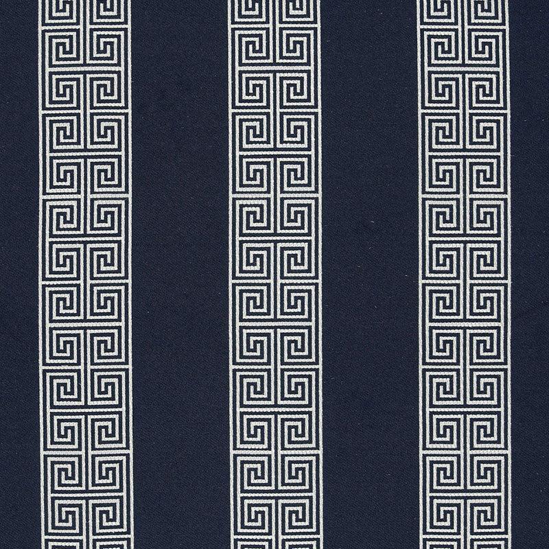 Maiandros Weave Indigo 64603 by Schumacher Designer Fabric CHROMA VISCOSE 50% LINEN FLAX 25% ITALY MARTINDALE 28,000 </p><p>Repeat: Horizontal: 6 7/8" (17CM) and Vertical: 3 1/8" (8CM) 55 - Swanky Fabrics -