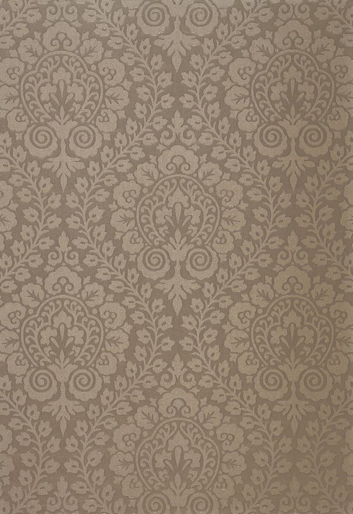 Amalfi Damask Smoke 64692 by Schumacher Designer Fabric Cote-D'azure 100% Solution Martindale 20,000 Horizontal: 12.5 and Vertical: 13.375 50.25 - Swanky Fabrics -