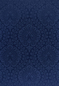 Schumacher Fabric Amalfi Damask Navy 64694