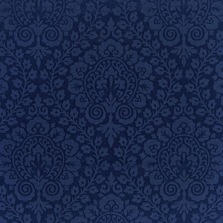Amalfi Damask Navy 64694 by Schumacher Fabric Schumacher Fabric Amalfi Damask Navy 64694Fabric SOLUTION DYED ACRYLIC 100% ITALY </p><p>Repeat: H: HORZ. 12 1/2" (32CM) , V: VERT. 13 3/8" (34CM) 50.25 - Fabric Carolina -