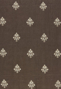 Schumacher Fabric Lorenzo Embroidery Coffee Bean 64722