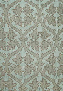 Schumacher Fabric Ravenna Embroidery Mineral 64740