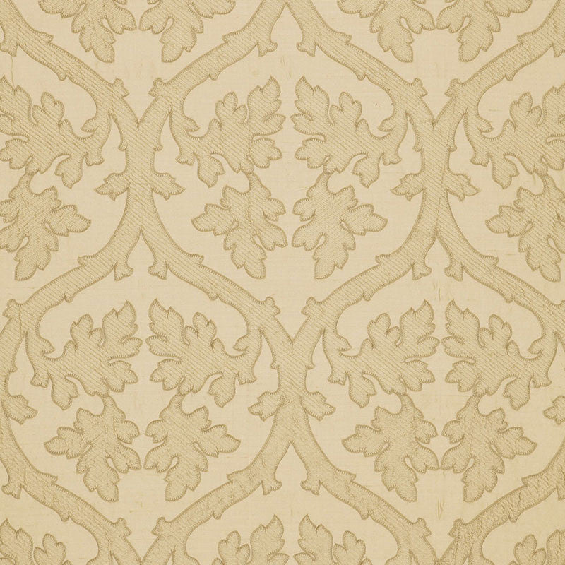 Ravenna Embroidery Bone 64742 by Schumacher Fabric Schumacher Fabric Ravenna Embroidery Bone 64742Fabric SILK 100% INDIA </p><p>Repeat: H: HORZ. 10" (25CM) , V: VERT. 15" (38CM) 50.375 - Fabric Carolina -