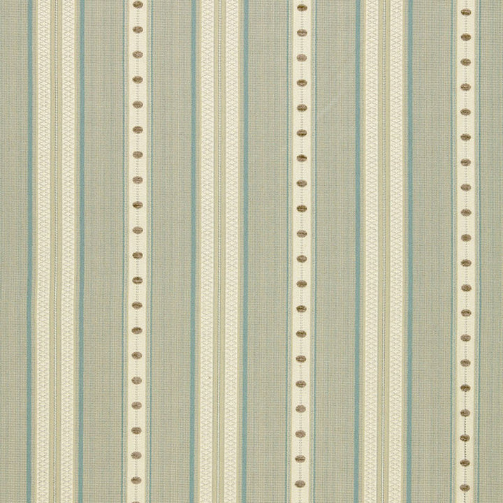 Francesca Stripe Moonstone 64750 by Schumacher Designer Fabric CHROMA SP14 COTTON 76% VISCOSE 21% ITALY MARTINDALE 6,000 </p><p>Repeat: Horizontal: 6 3/4" (17CM) and Vertical: 1" (3CM) 54 - Swanky Fabrics -