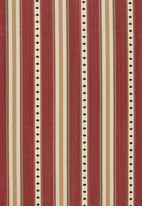 Schumacher Fabric Francesca Stripe Rouge 64752