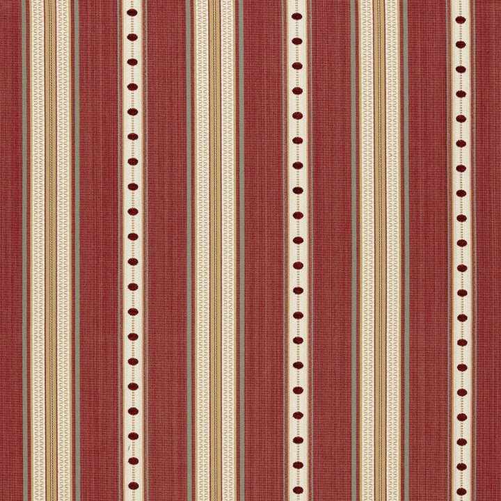Francesca Stripe Rouge 64752 by Schumacher Fabric Schumacher Fabric Francesca Stripe Rouge 64752Fabric COTTON 76% ITALY </p><p>Repeat: H: HORZ. 6 3/4" (17CM) , V: VERT. 1" (3CM) 54 - Fabric Carolina -
