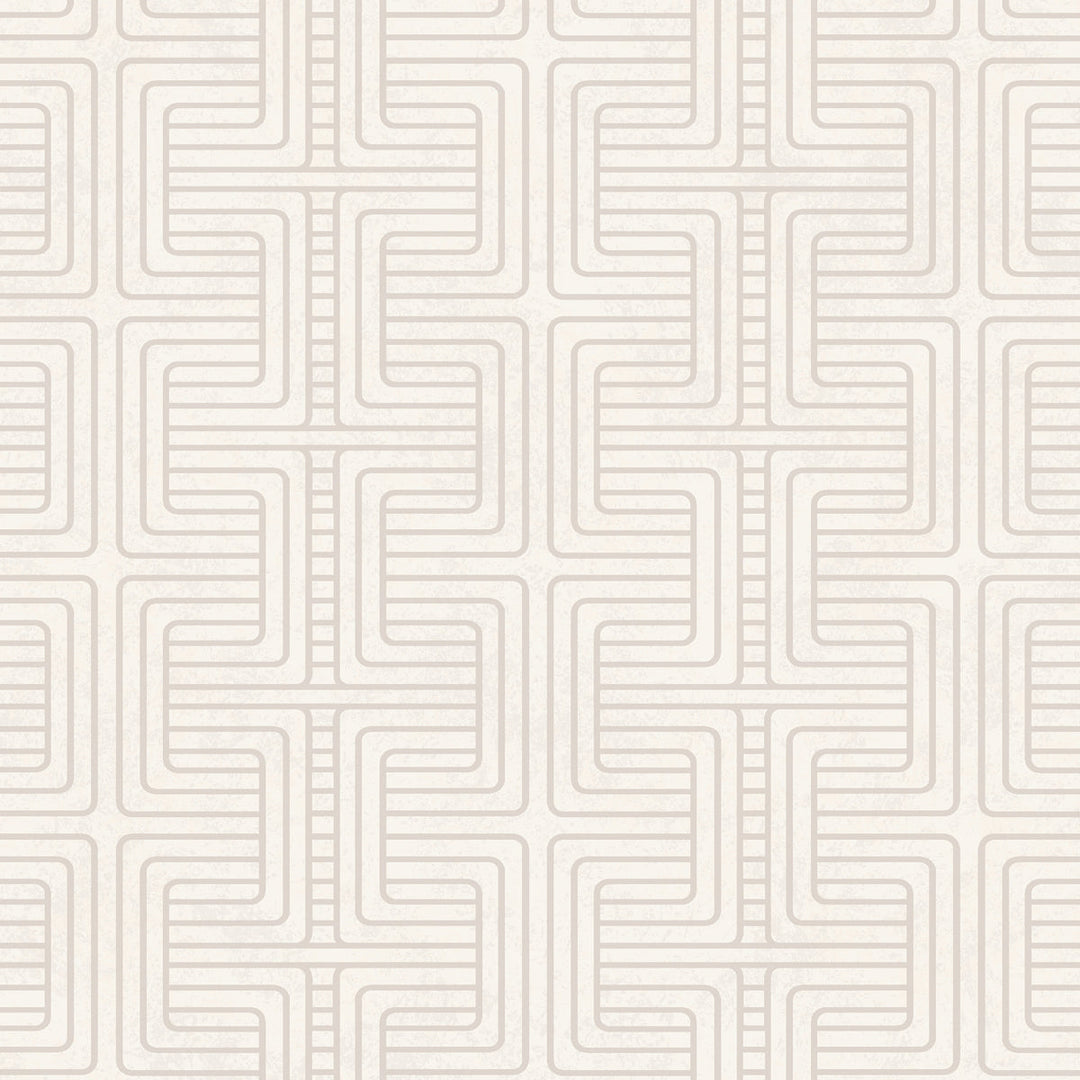 Schumacher Wallcovering Geo Tribe - Pearl