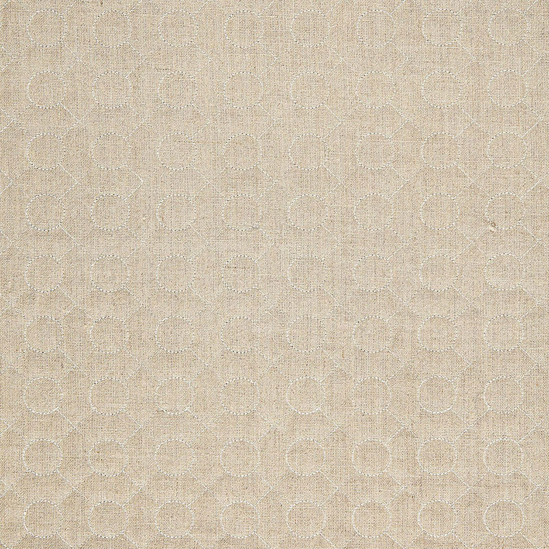 Arles Embroidery Greige 65000 by Schumacher Designer Fabric AU NATUREL See Sample INDIA LIGHT DUTY </p><p>Repeat: Horizontal: 1 3/8" (3CM) and Vertical: 1 3/8" (3CM) 50 1/2" WIDE (128CM) - Swanky Fabrics -