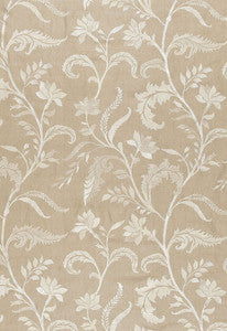Schumacher Fabric Monceau Linen Embroidery Greige 65131