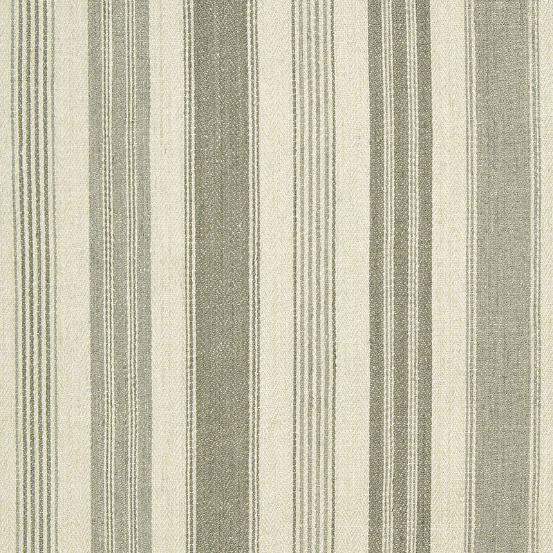 Montauban Stripe Dove / Haze 65170 by Schumacher Designer Fabric AU NATUREL LINEN 58% JUTE 42% INDIA MARTINDALE 35,000 </p><p>Repeat: Horizontal: 17 1/2" (44CM) and Vertical: 53.375 - Swanky Fabrics -