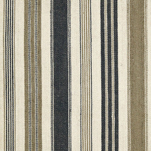 Schumacher Fabric Montauban Stripe Noir / Tobacco 65172