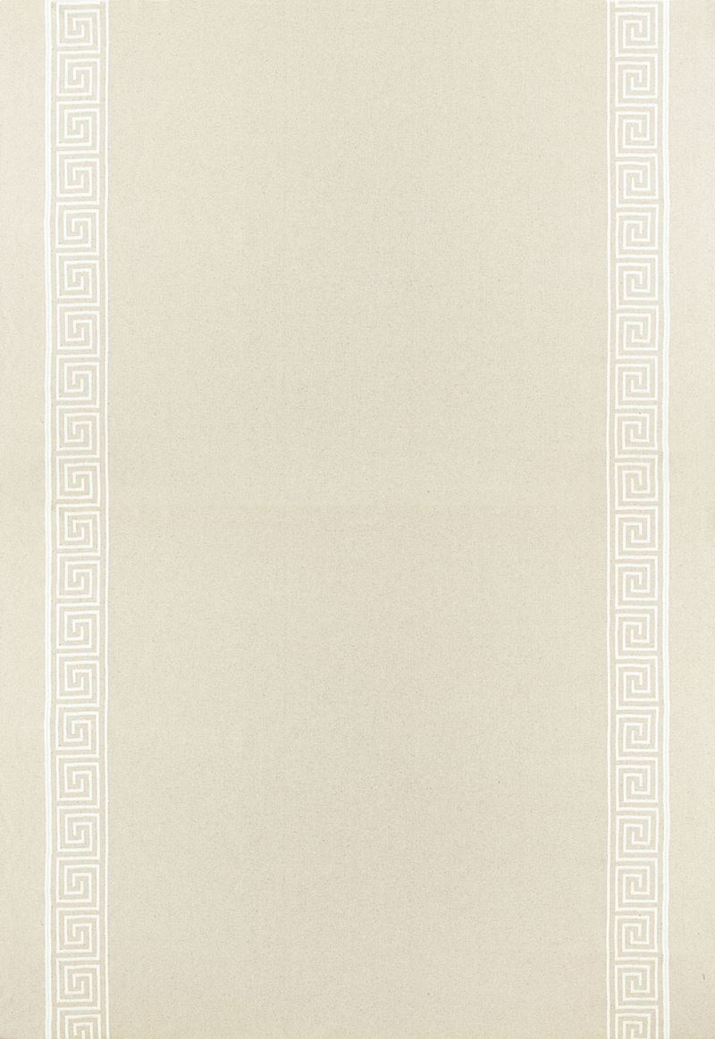 Schumacher Fabric Greek Key Embroidery Ii Oyster 65252 - 3 7/8 Yards